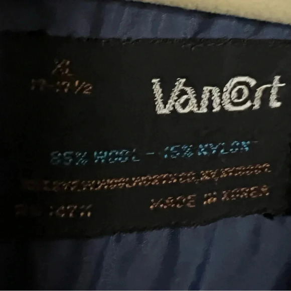 Vancort Blue Plaid Wool Blend Button Down Shirt Size XL - Picture 9 of 9